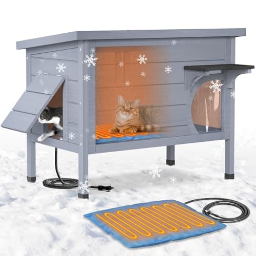 PETIMBER Heated Outdoor Cat House