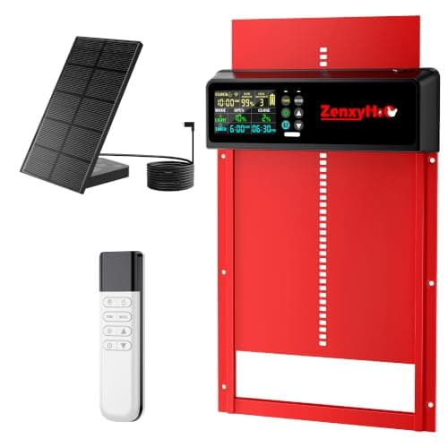 ZenxyHoC Solar Automatic Chicken Coop Door, Remote