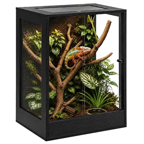 PROLEE 24x18x36 Tall Reptile Terrarium, 65 Gallon Glass Vertical Rainforest Habitat