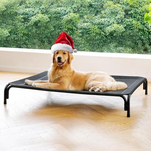 DOPEDIO Elevated Raised Outdoor Dog Cot, Large, Breathable Mesh with Stable Frame