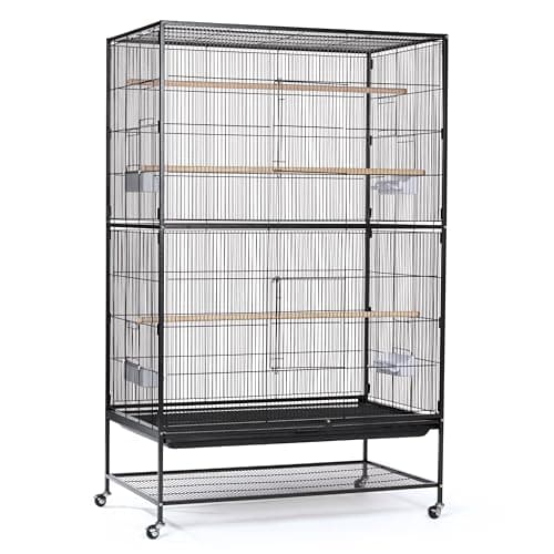 Prevue Hendryx Wrought Iron Flight Cage F050 (5 Ft, Rolling)