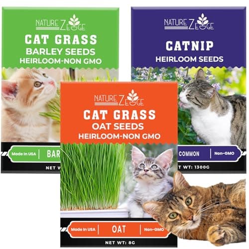 NatureZ Edge Cat Grass & Catnip Seeds (3-Pack)