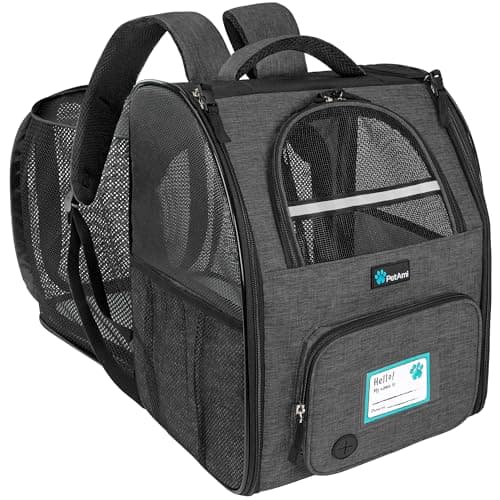 PetAmi Expandable Cat Backpack Carrier with Top Window & Multi-Entry, Up to 18 lbs