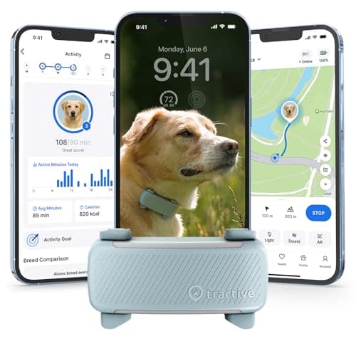 Tractive Smart Dog GPS Tracker | Live Pet Tracker with Virtual Fence | Vital Signs Monitoring