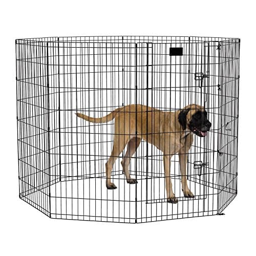 MidWest Homes for Pets 48-Inch Exercise Pen, Single Door Folding Dog Pen with Paw Block Latch