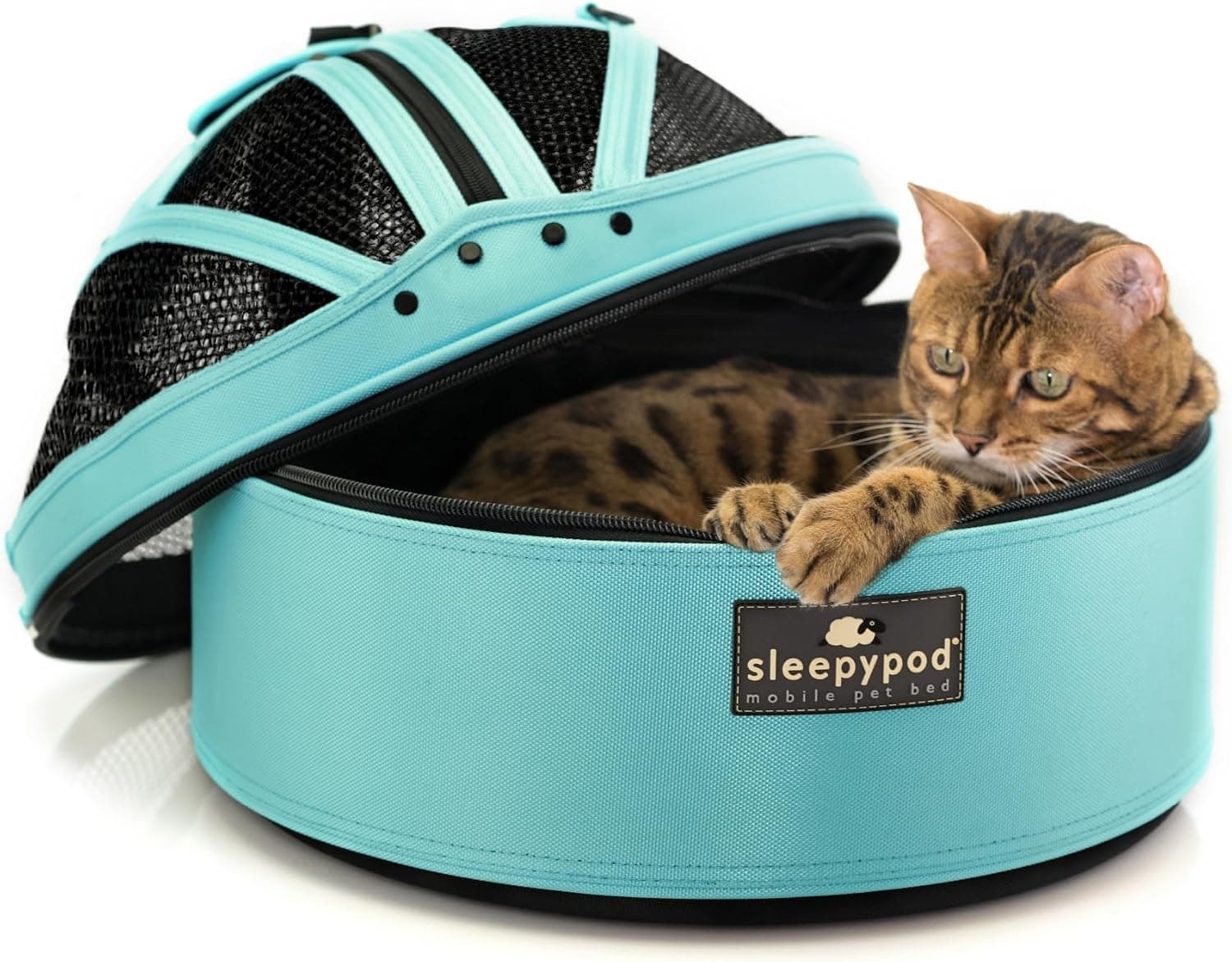 Sleepypod Mobile Pet Bed, Crash Tested Pet Seat/Carrier, Robin Egg Blue