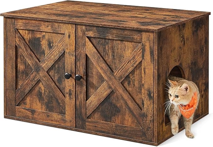 Feandrea Cat Litter Box Enclosure, End Table